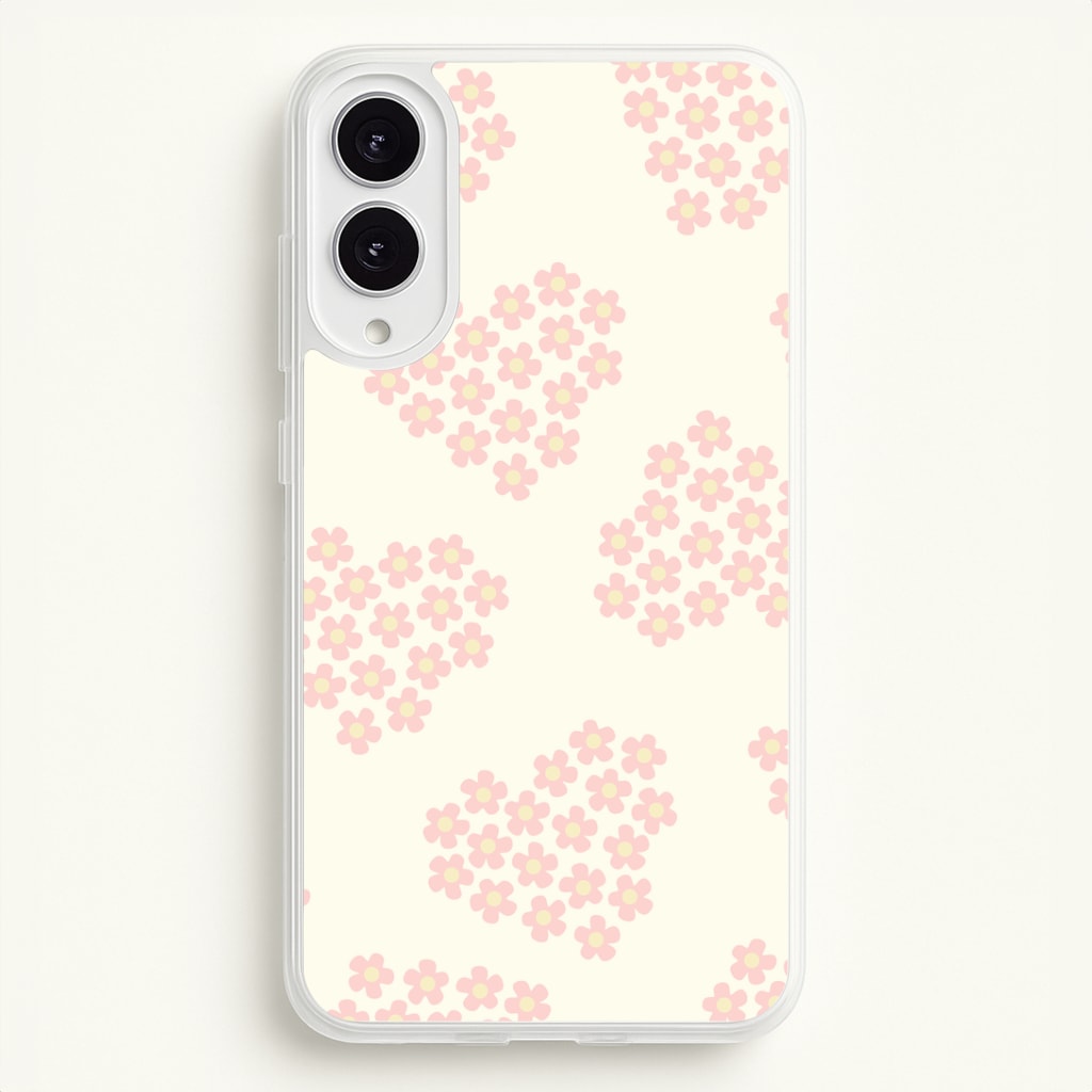 Flower Hearts Pattern Galaxy S25 Edge Case