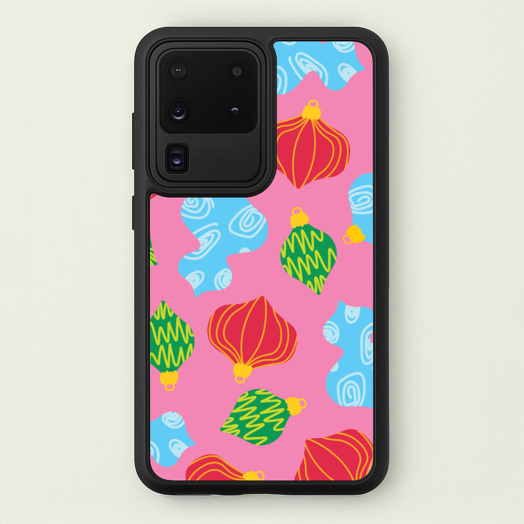 Abstract Christmas Baubles Pattern Galaxy S20 Ultra Case