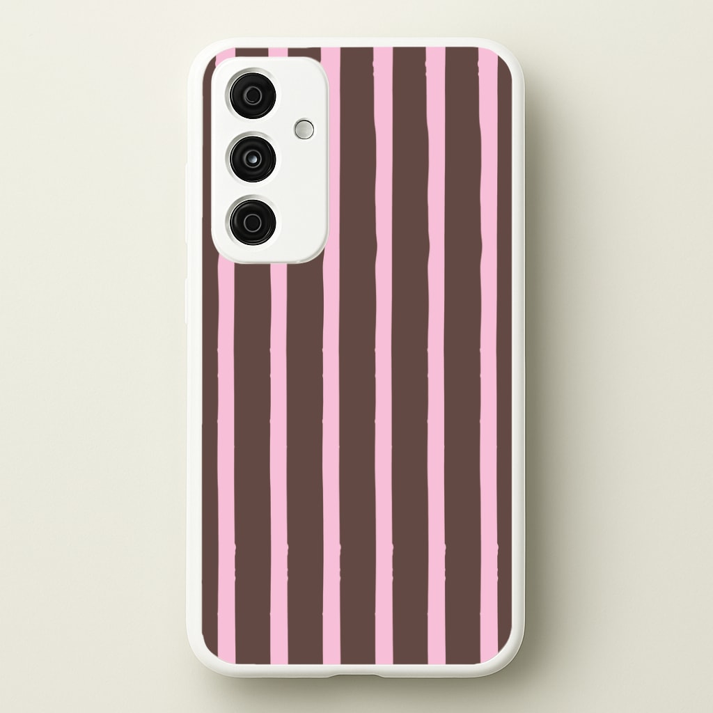 Chocolate & Strawberry Stripes Galaxy A35 Case