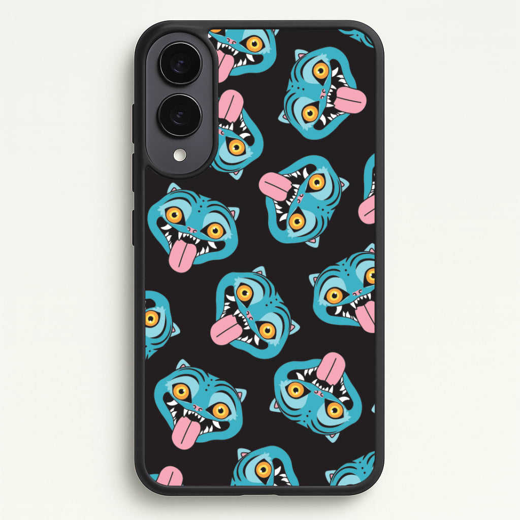 Demon Cat Pattern Galaxy S25 Edge Case