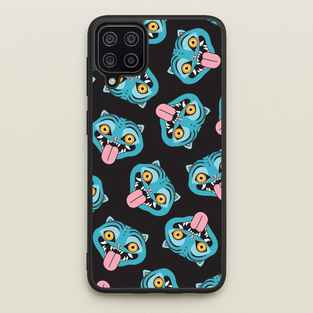 Demon Cat Pattern Galaxy A12 Case