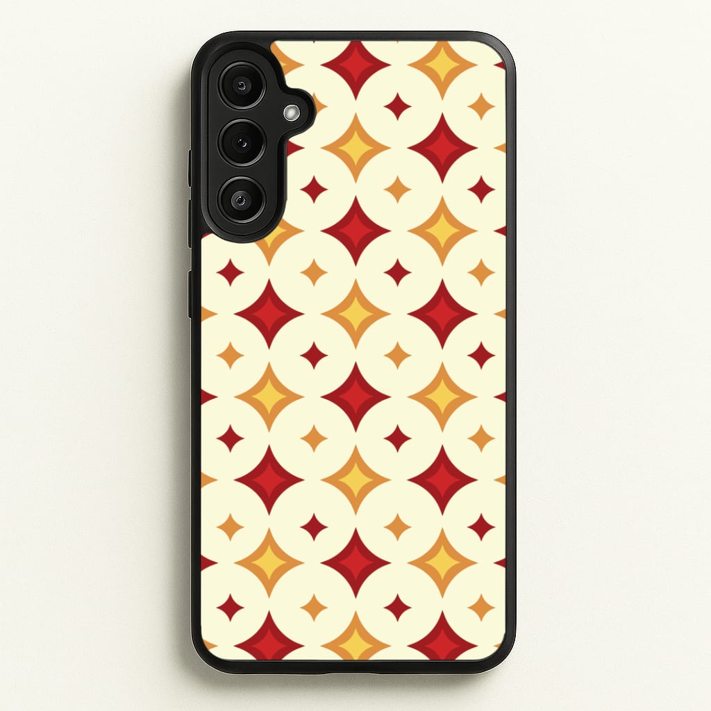 Geometric Christmas Stars Pattern Galaxy A34 Case