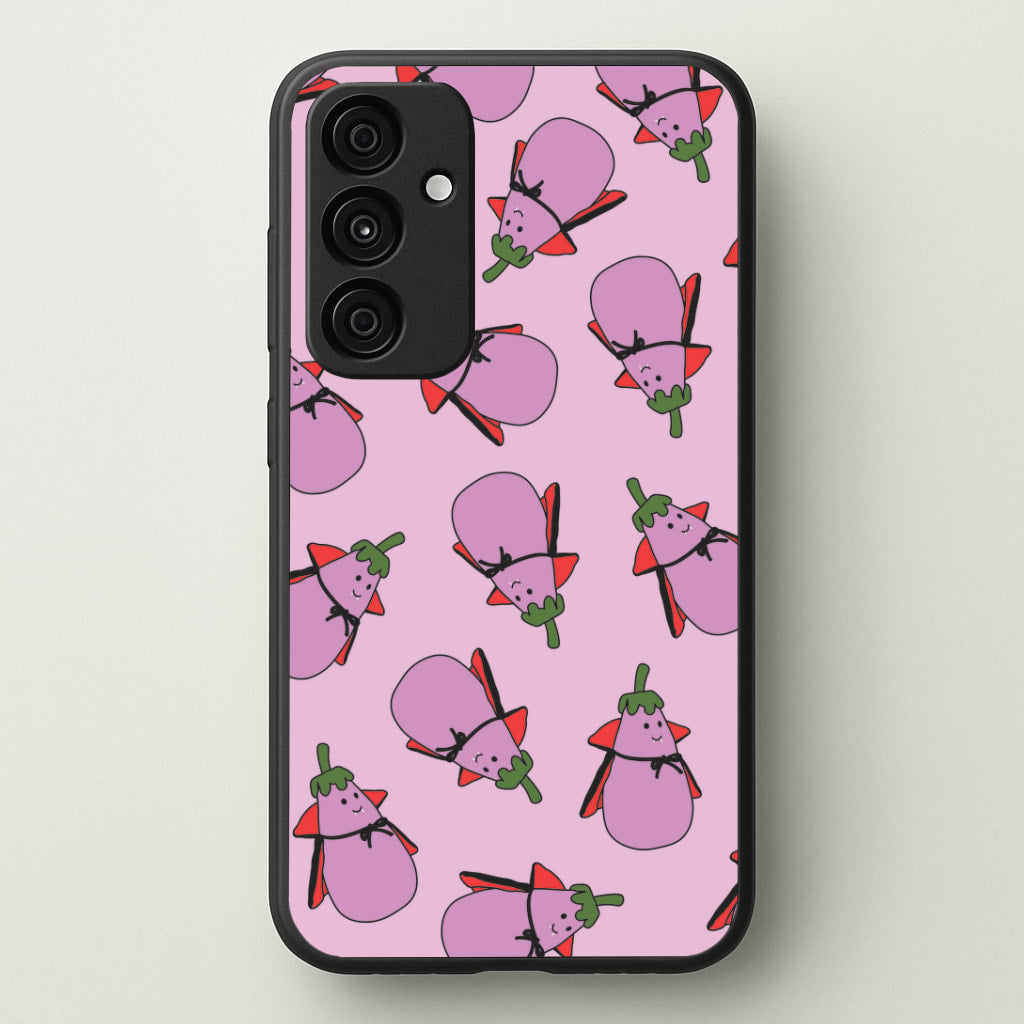 Vampire Vegetable Pattern - Halloween Galaxy A35 Case
