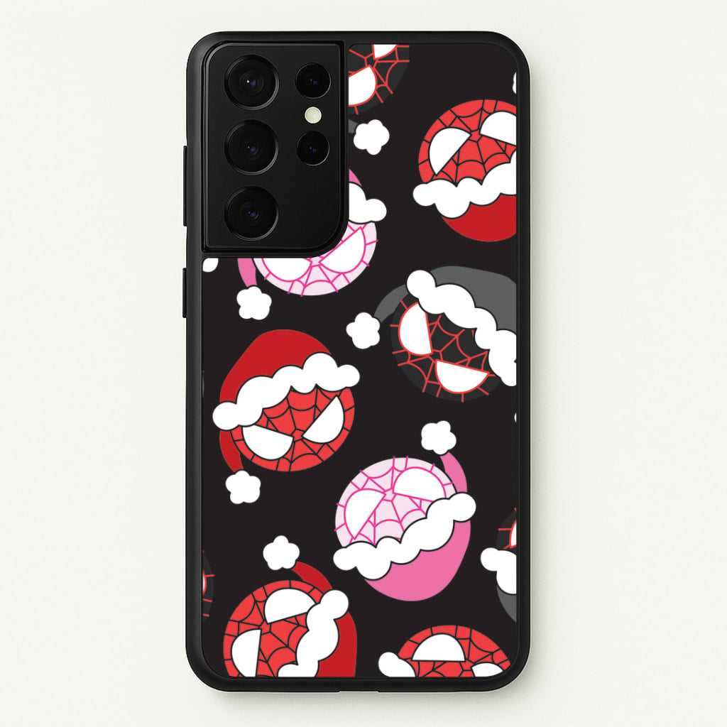 Spider Heroes Christmas Pattern Galaxy S21 Ultra Case