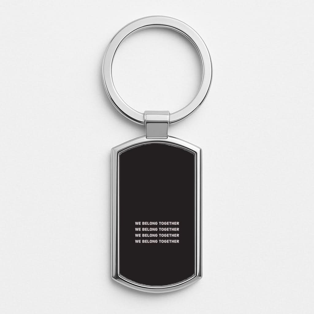 Belong Together Silver Metal Keyring