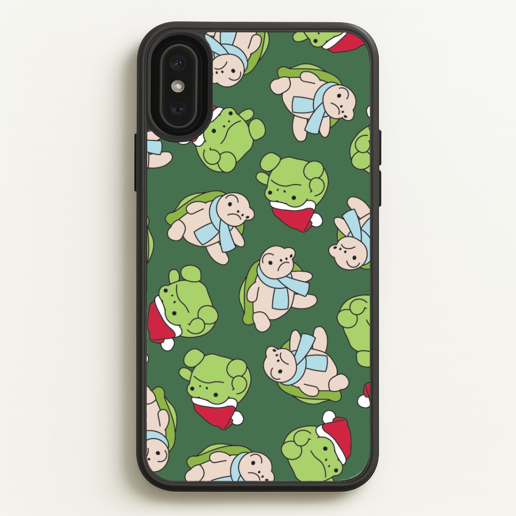Grumpy Christmas Plushies Pattern iPhone XS Max Case