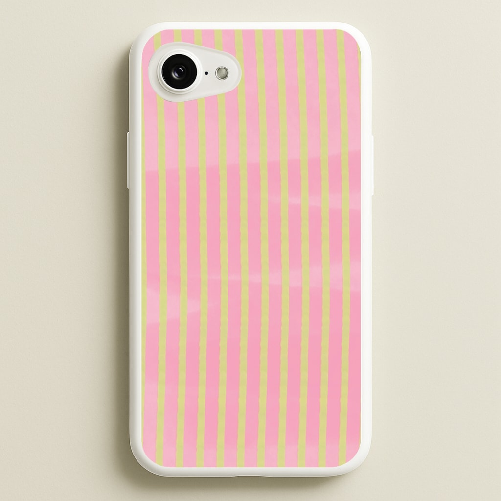 Pink Meadow Stripes iPhone 17e Case
