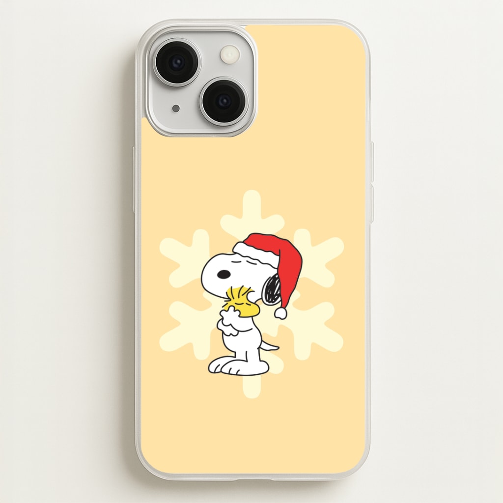 Christmas Cartoon Beagle And Bird iPhone 13 Mini Case