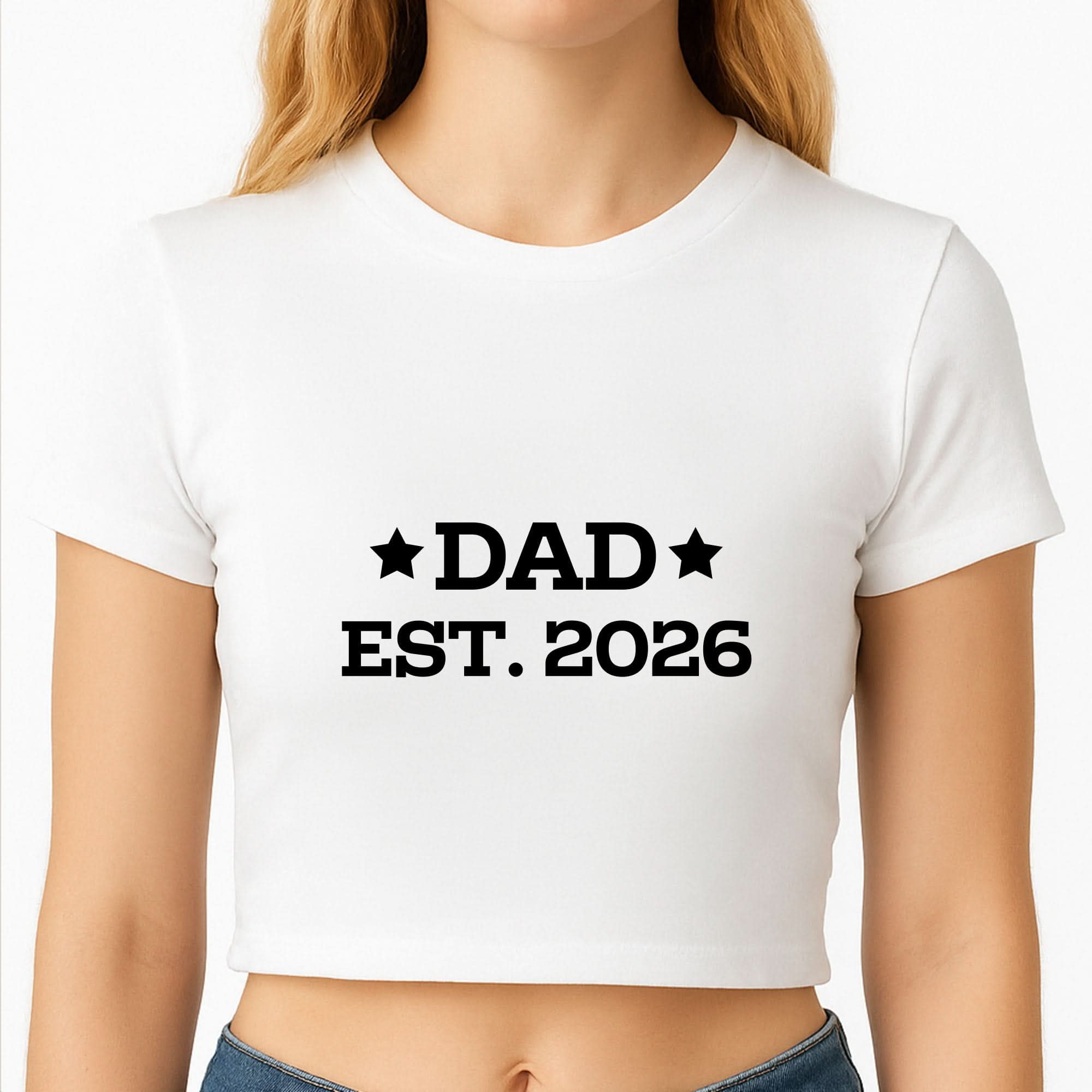Dad Est 2026 Crop Top