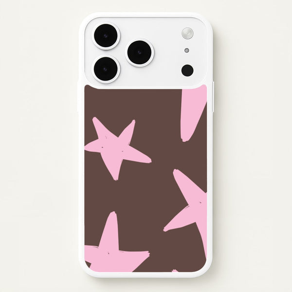 Chocolate & Strawberry Stars iPhone 17 Pro Case