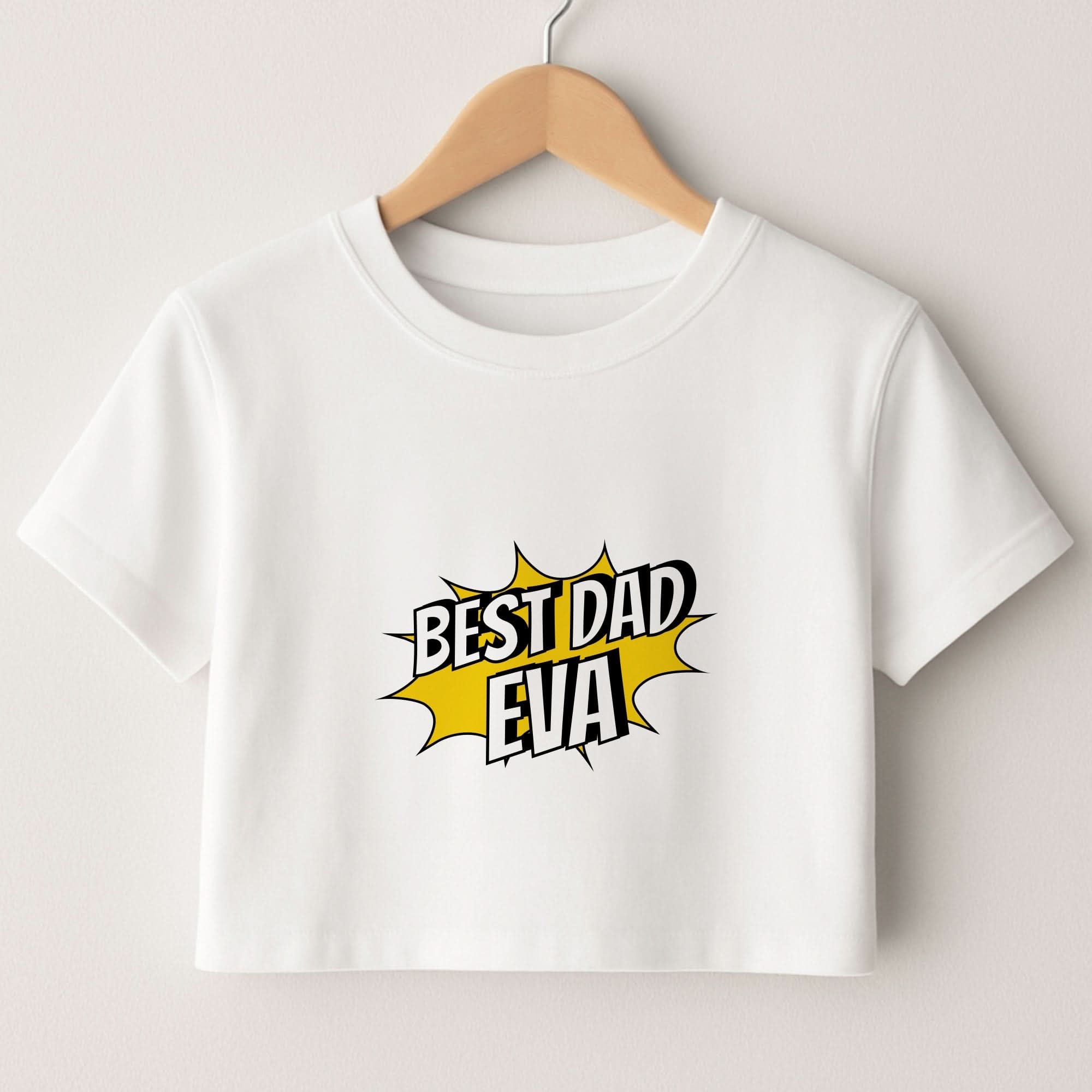 Comic Book Best Dad Eva Crop Top
