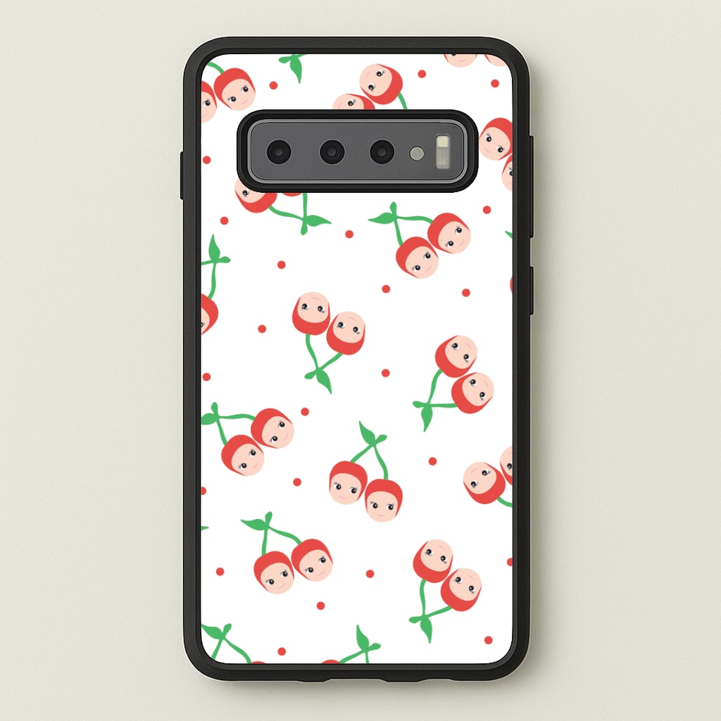 Cherry Angels Pattern Galaxy S10 Case