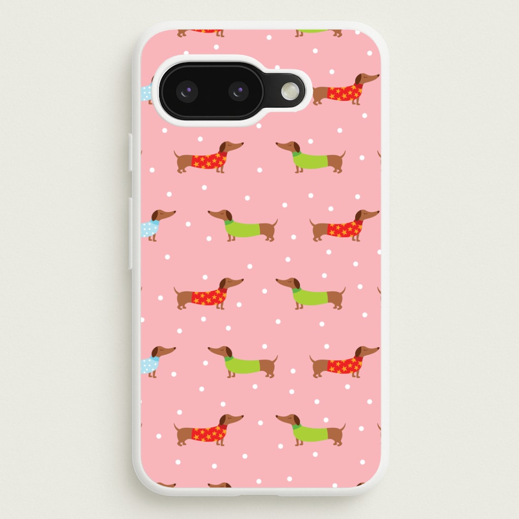 Christmas Jumpers Dachshund Pattern Google Pixel 9a Case