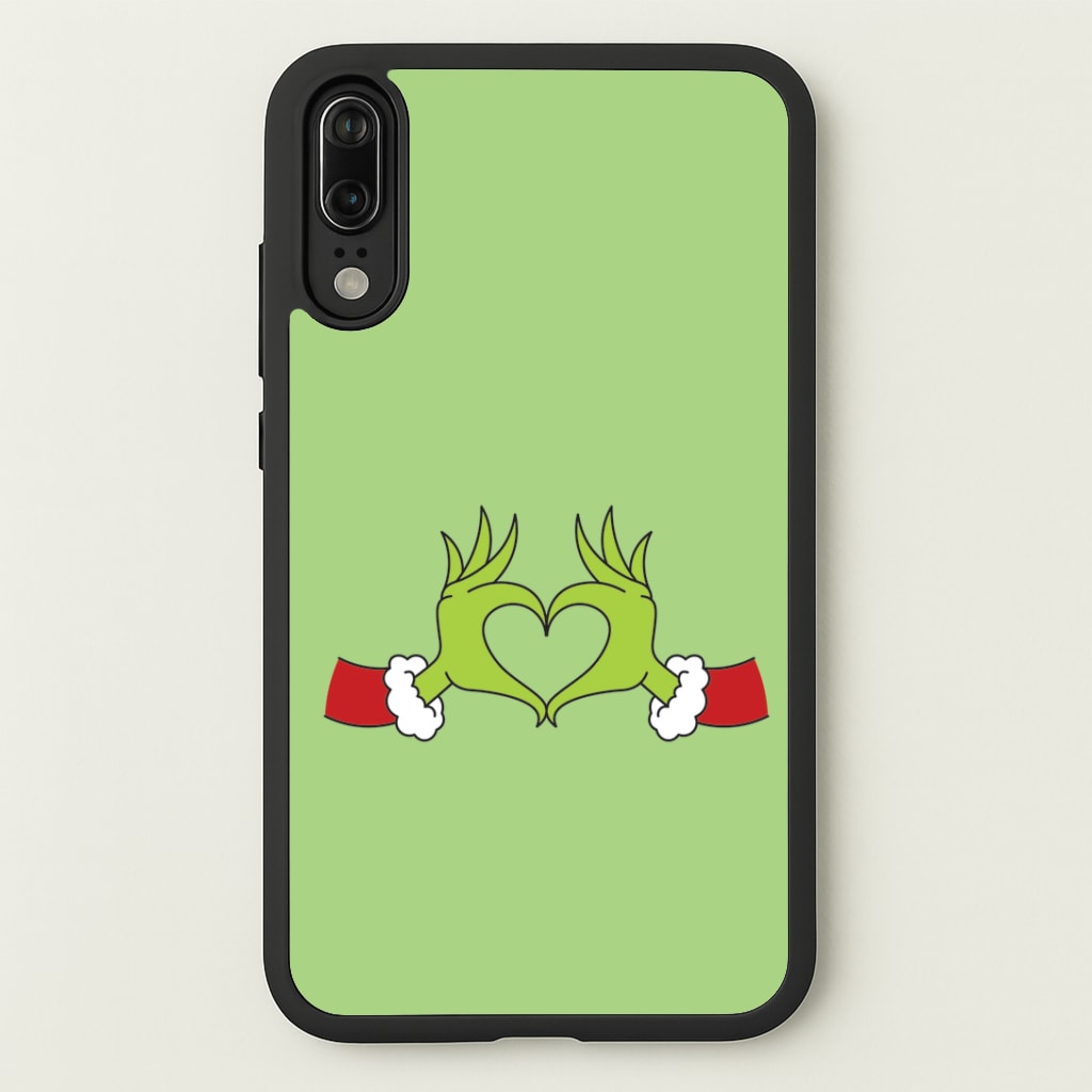 Christmas Green Heart Huawei P20 Case