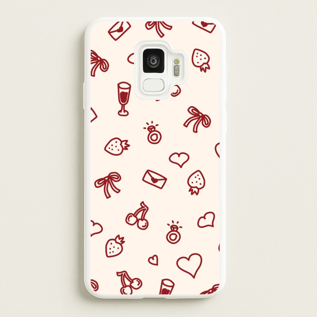 Valentines Doodles Galaxy S9 Case