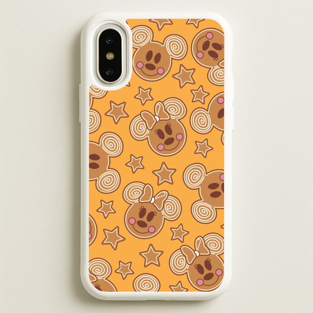 Cartoon Mouse Gingerbread Pattern iPhone X / XS Case