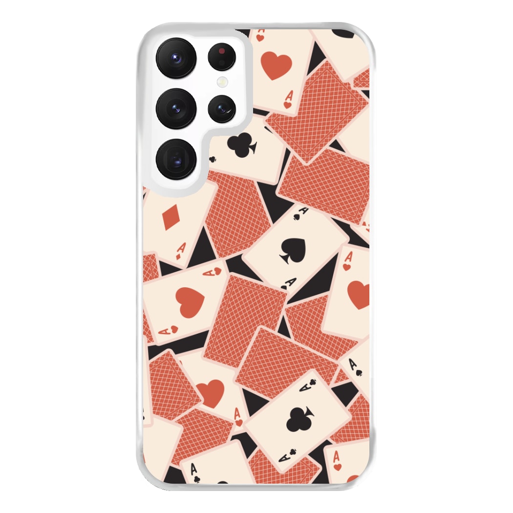 Playing Cards Collage Pattern Galaxy S22 Ultra Case