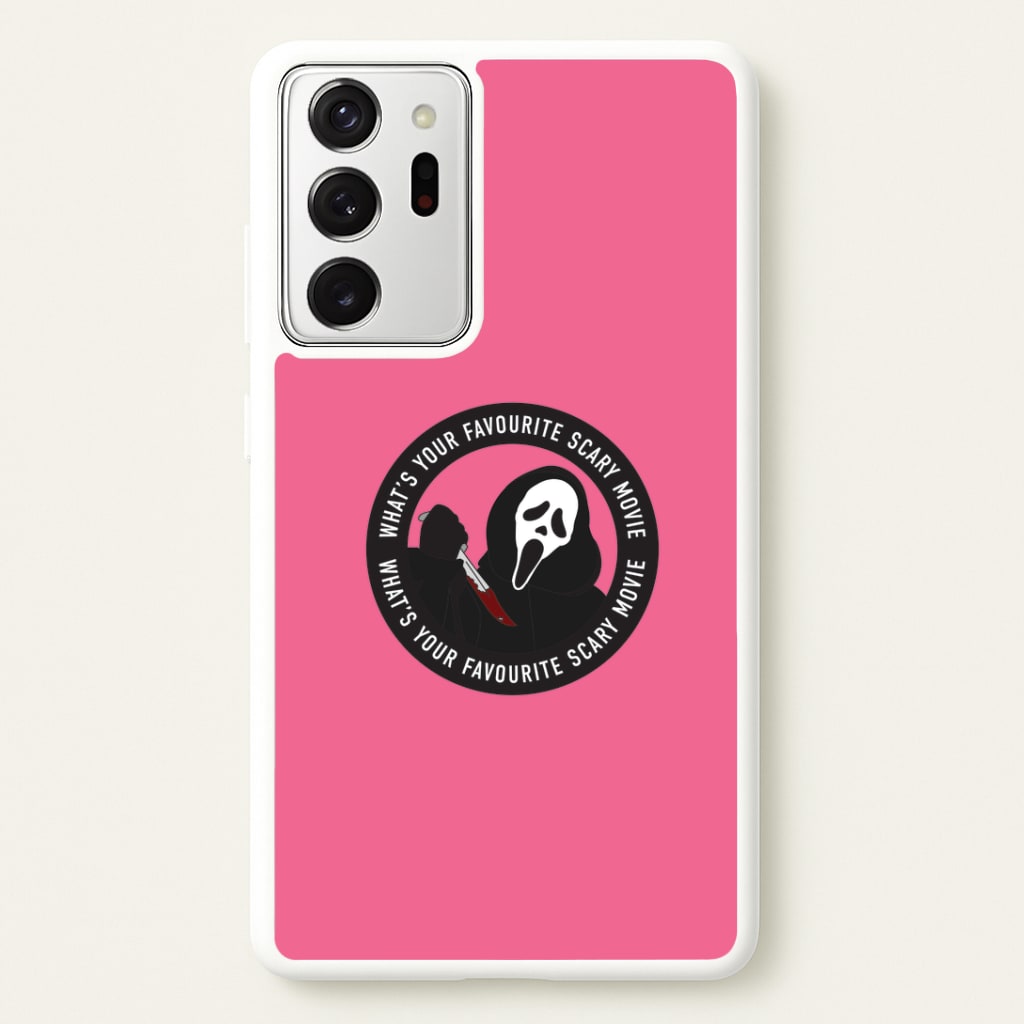 What's Your Favourite Scary Movie Badge Galaxy Note 20 Ultra Case