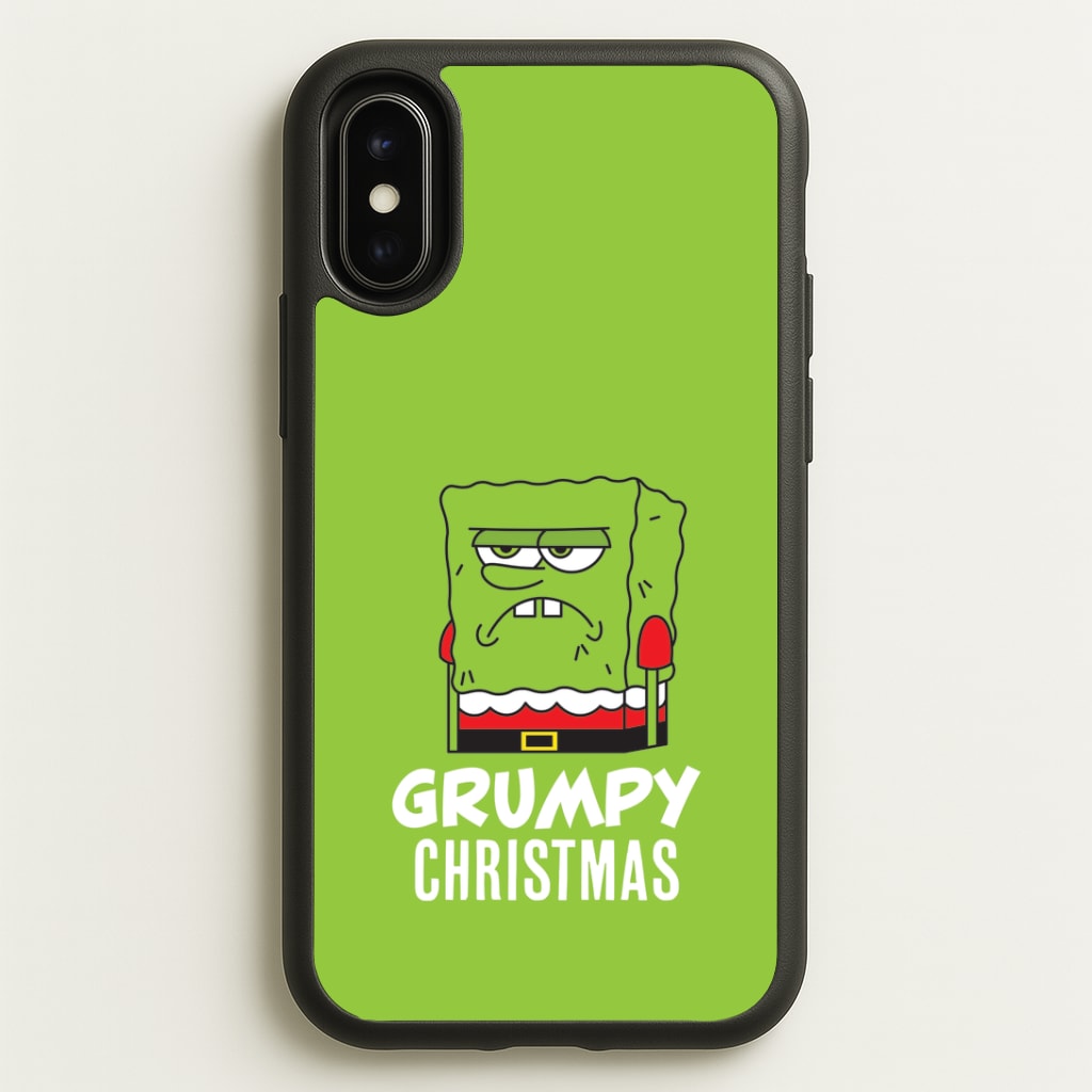 Grumpy Christmas Cartoon Sponge iPhone X / XS Case