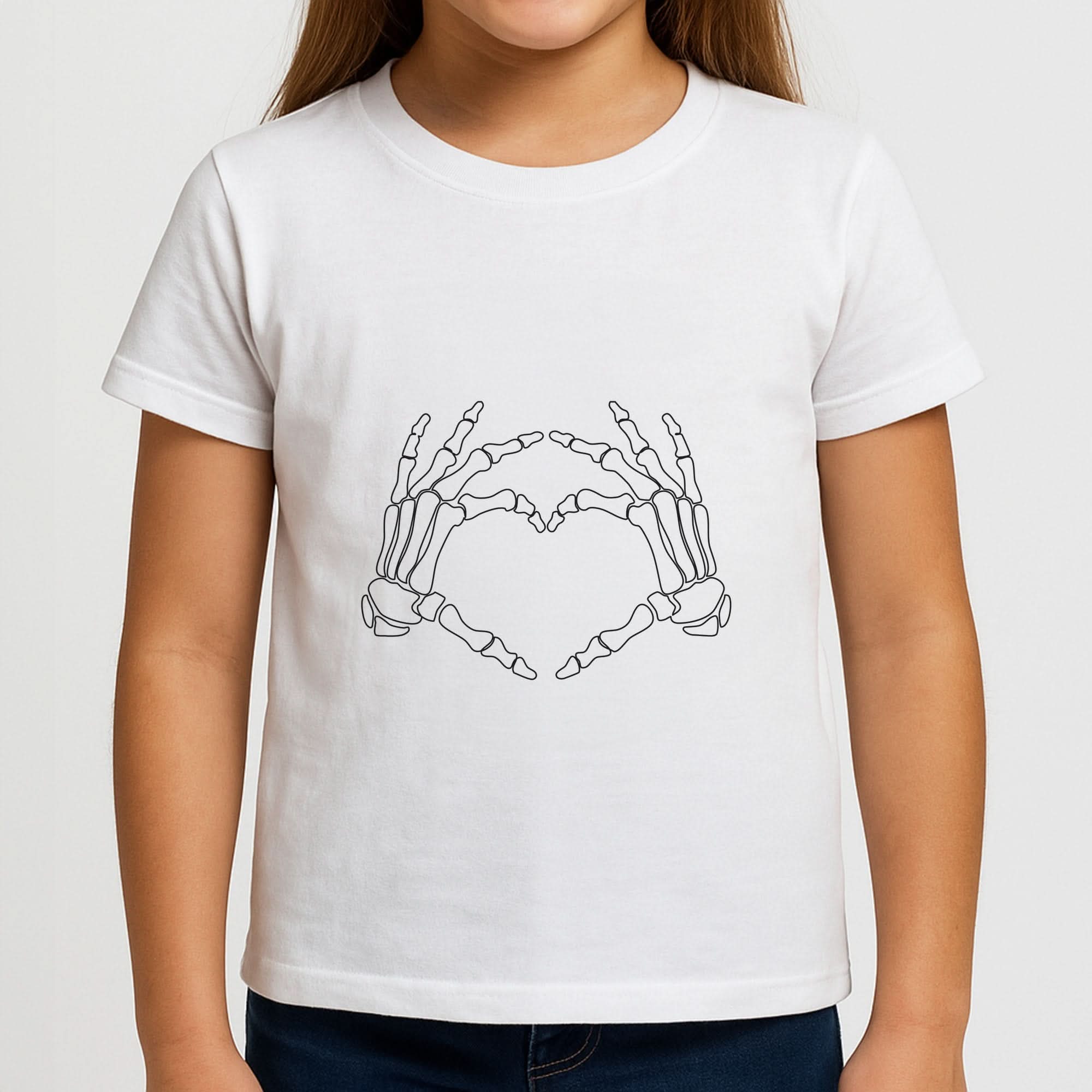 Skeleton Heart Girls T-Shirt