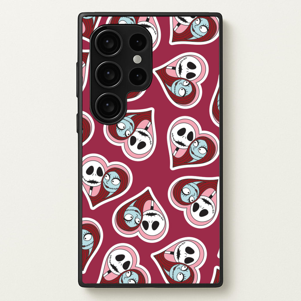 J And S Heart Pattern Galaxy S24 Ultra Case