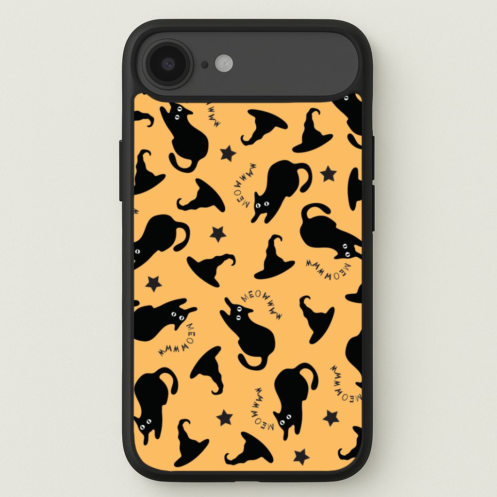 Black Cat And Hats Pattern iPhone 17 Air Case