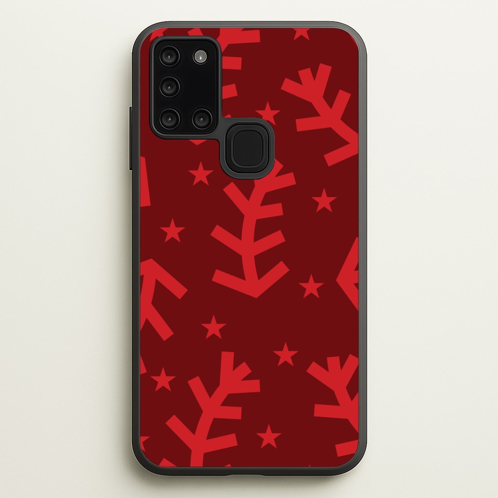 Abstract Ferns And Snowflakes Pattern Galaxy A21s Case