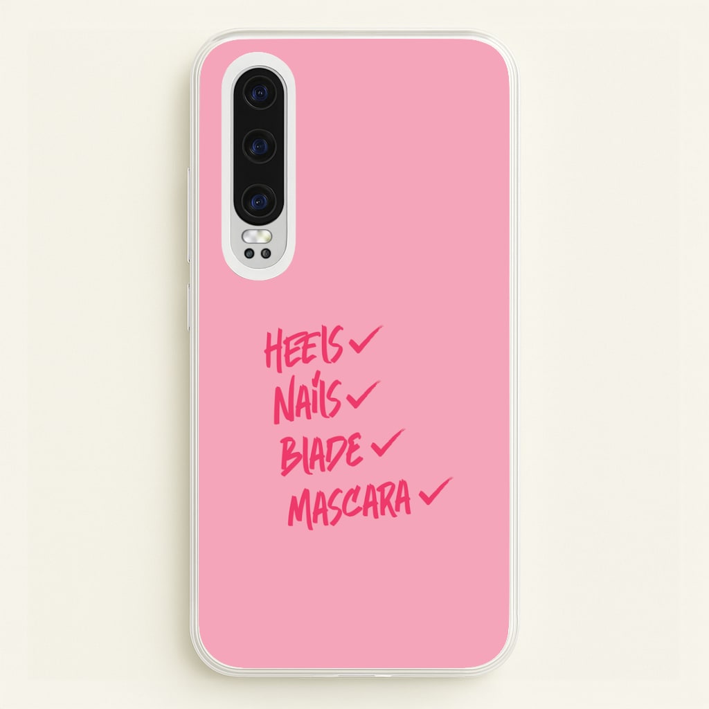 Heels, Nails, Blade, Mascara Huawei P30 Case