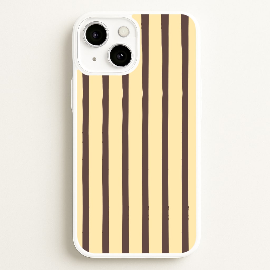 Vanilla & Chocolate Stripes iPhone 13 Mini Case