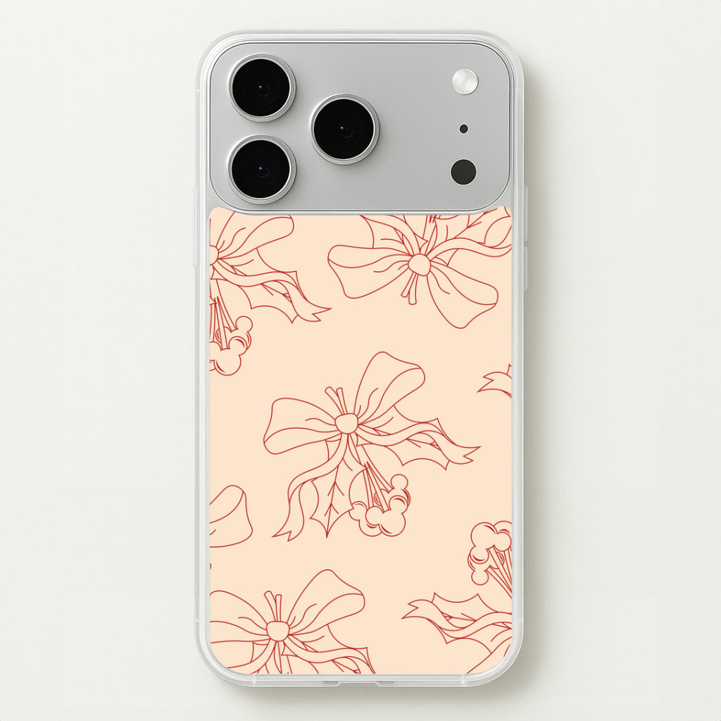 Cartoon Mouse Holly Pattern iPhone 17 Pro Max Case