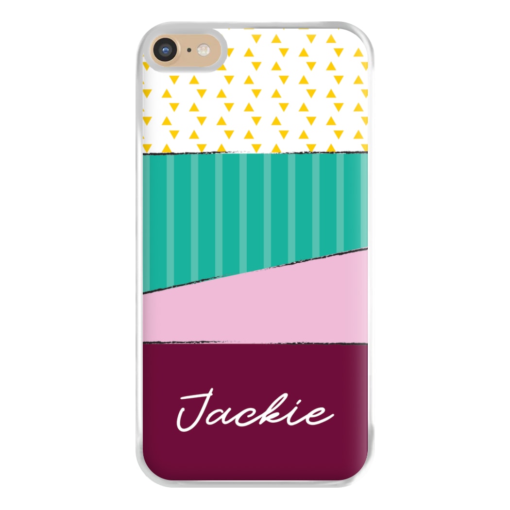 Geometric Patterns Personalised Name iPhone 6 Plus / 7 Plus / 8 Plus Case