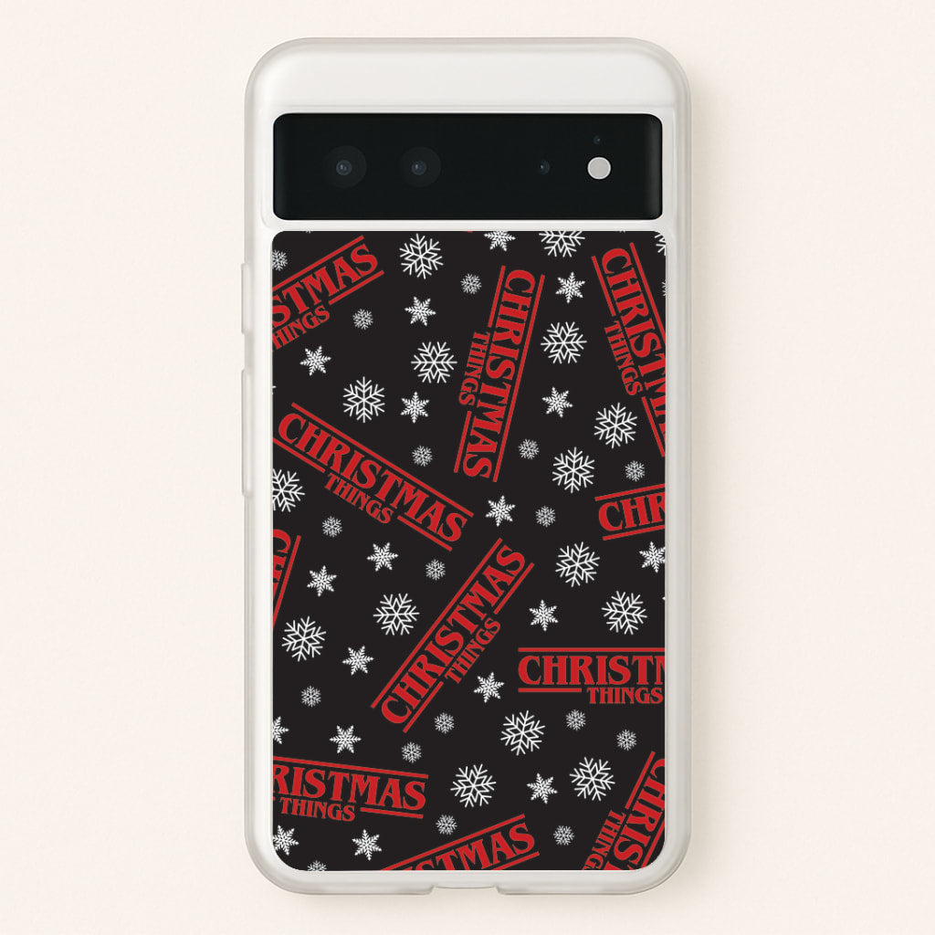 Christmas Things Snowflake Pattern Google Pixel 6 Case