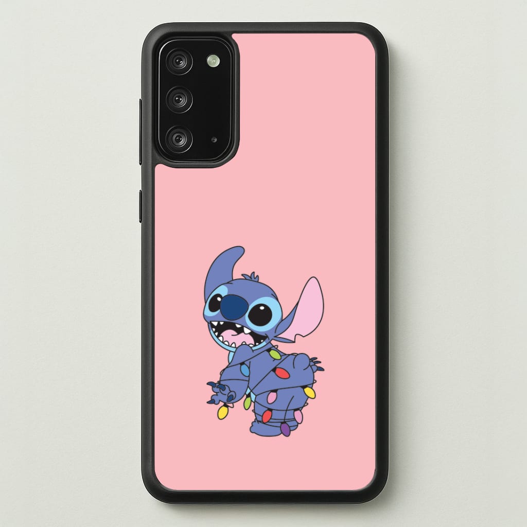 Cute Blue Alien Fairylights Galaxy Note 20 Case