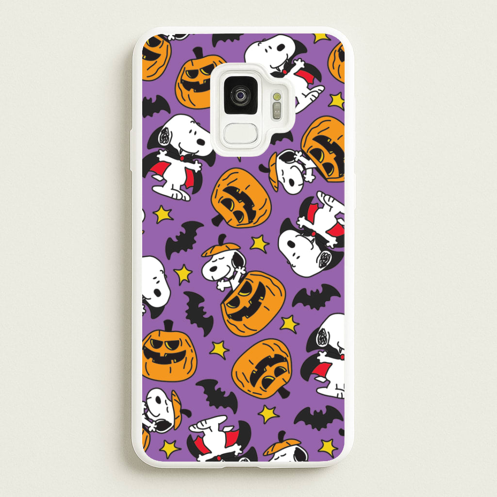 Cartoon Beagle Halloween Pattern Galaxy S9 Case