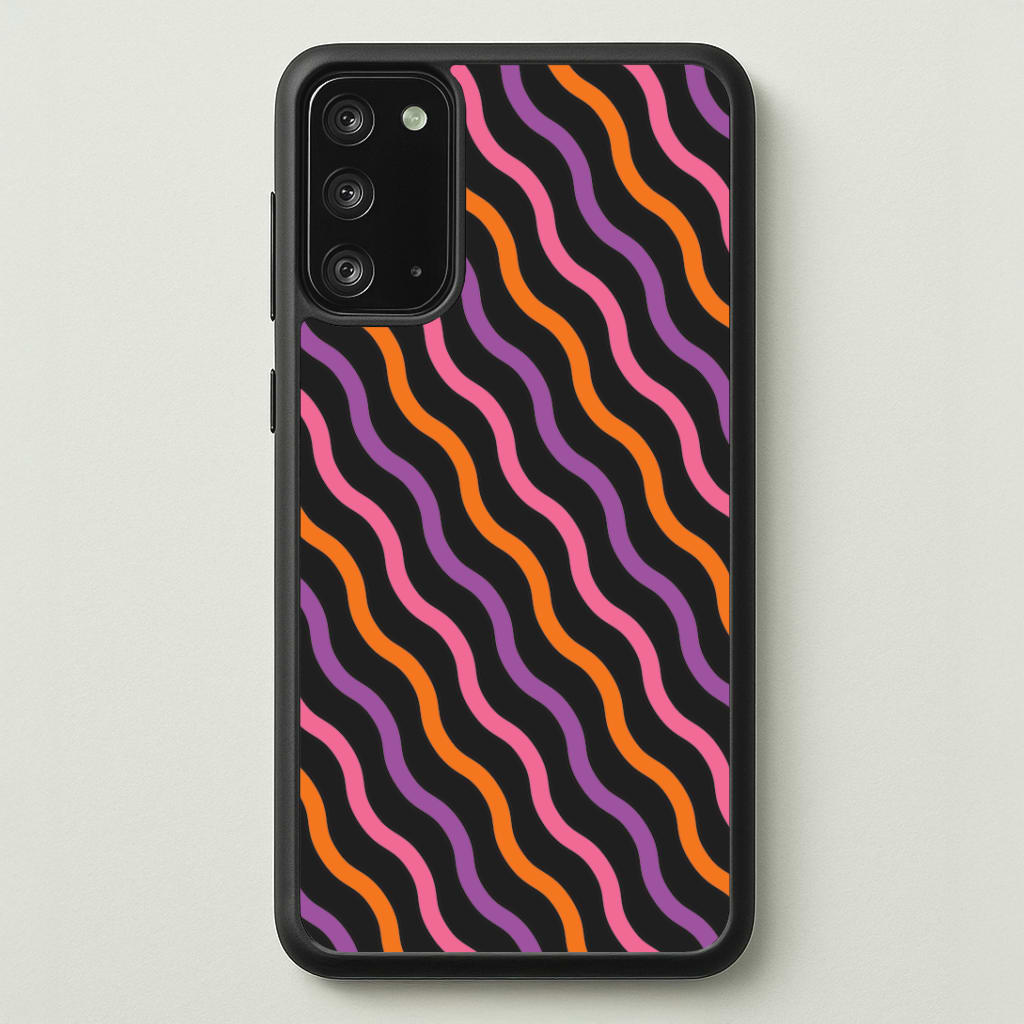 Wavy Abstract Halloween Pattern Galaxy Note 20 Case