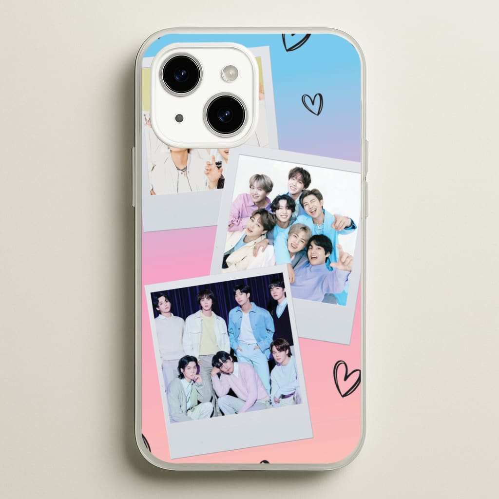 K-Pop Band Polaroid Collage iPhone 15 Plus Case