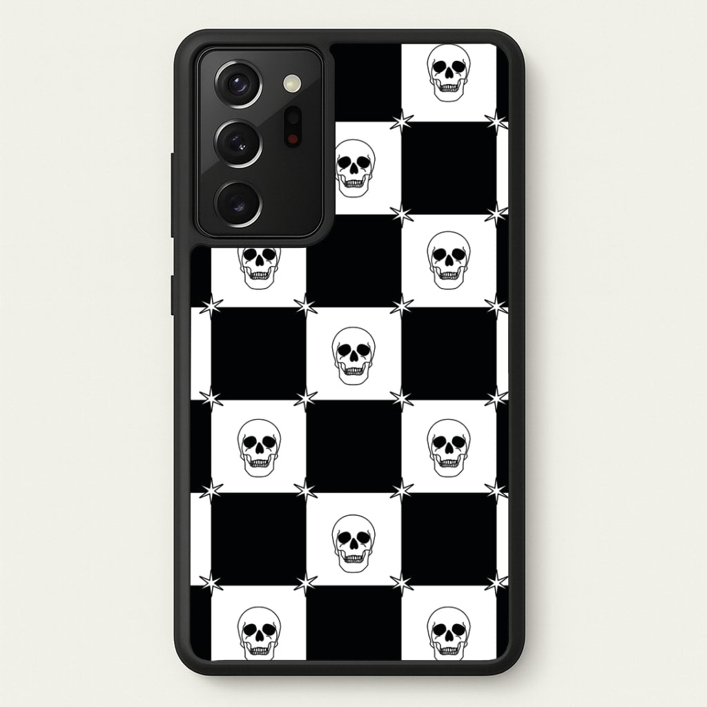Checkered Skulls Pattern Galaxy Note 20 Ultra Case