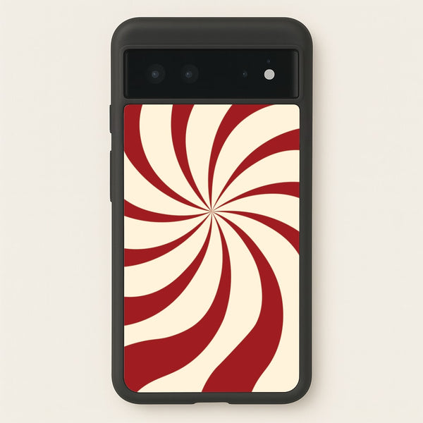 Peppermint Swirl Pattern Google Pixel 6 Case