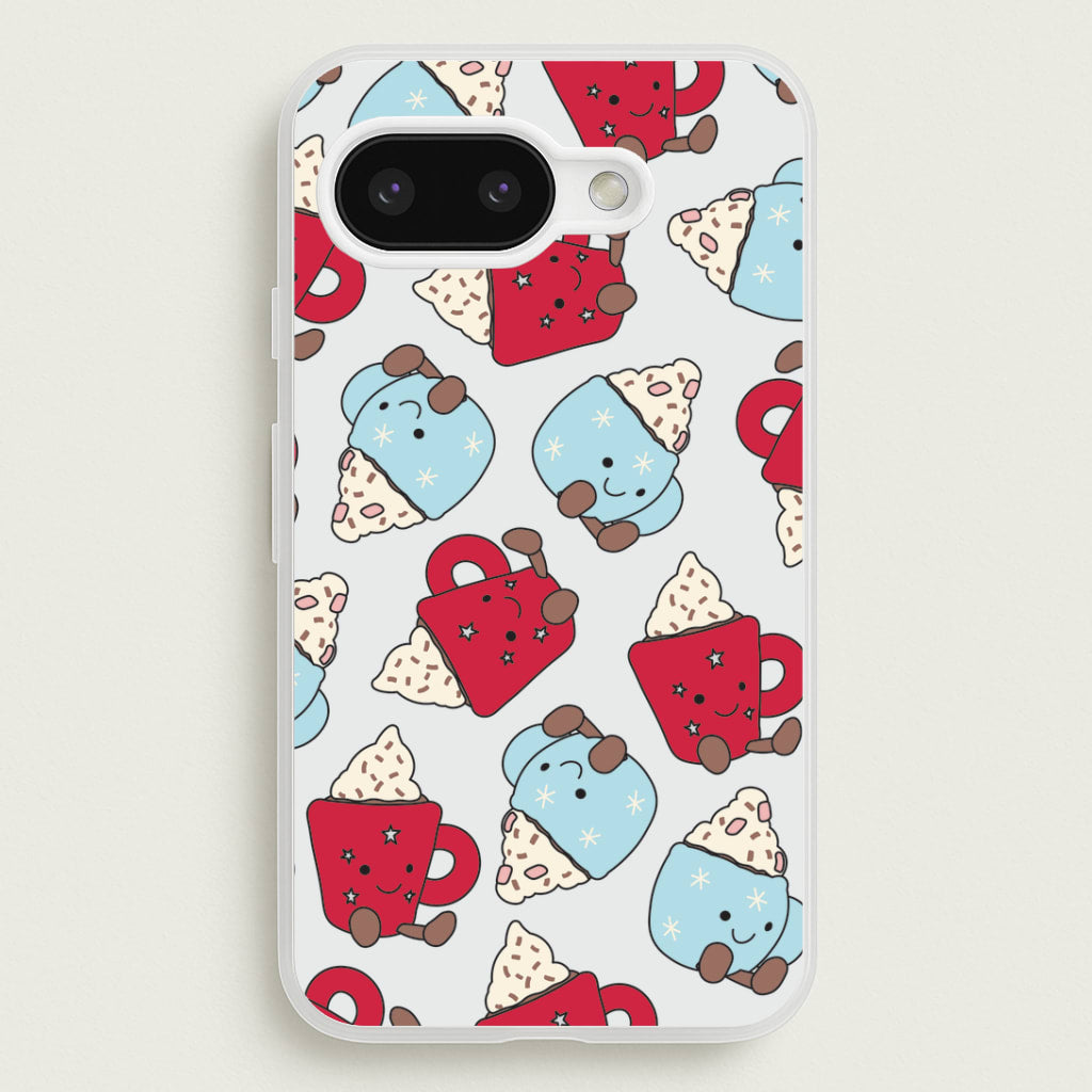 Christmas Drinks Plushies Pattern Google Pixel 9a Case