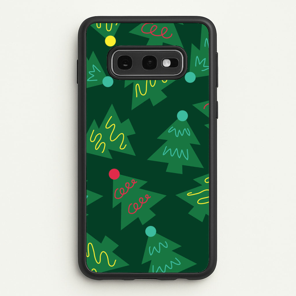 Abstract Christmas Trees Pattern Galaxy S10e Case