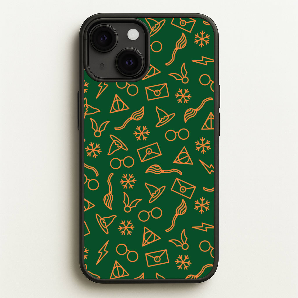 Christmas Wizard Icons Pattern iPhone 13 Case