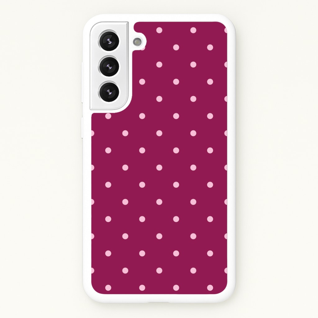 Raspberry Polka Dots Galaxy S21FE Case