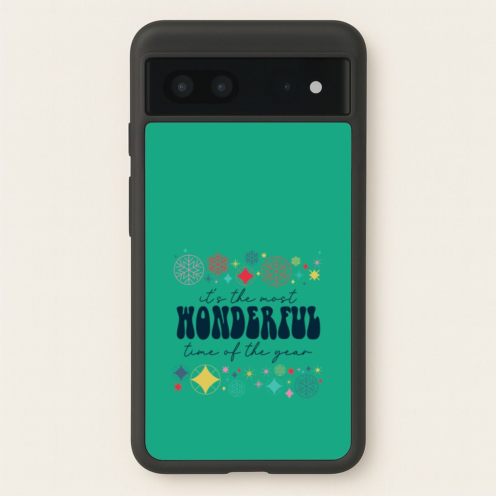 The Most Wonderful Time Of The Year Geometric Google Pixel 7 Case
