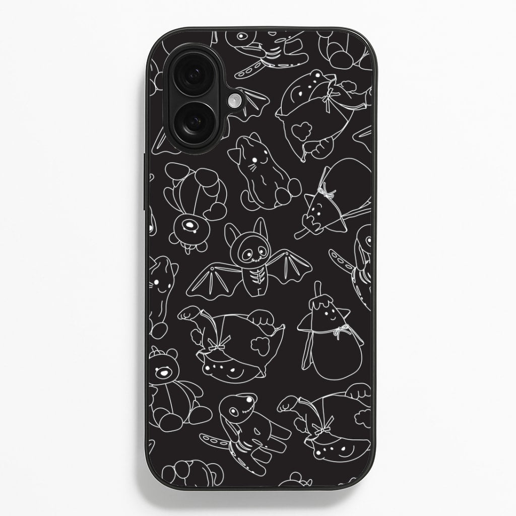 Halloween Plushies Pattern II - Halloween iPhone 16 Plus Case