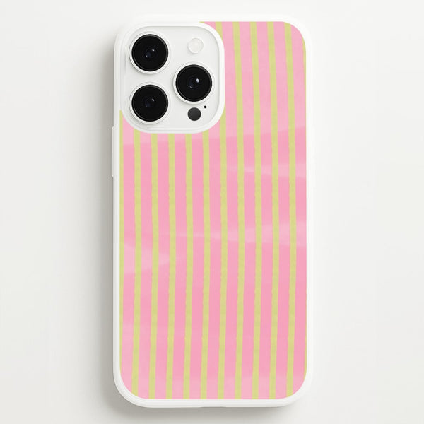Pink Meadow Stripes iPhone 13 Pro Case