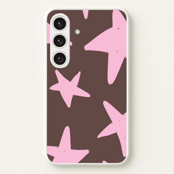Chocolate & Strawberry Stars Galaxy S24 Plus Case