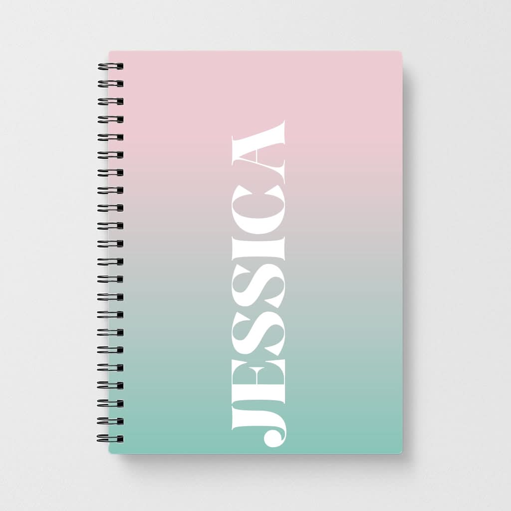 Gradient Personalised Name Notebook
