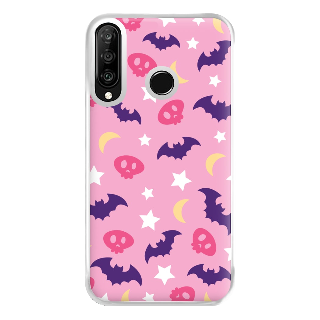 Skull, Bats And Stars Pattern Huawei P30 Lite Case