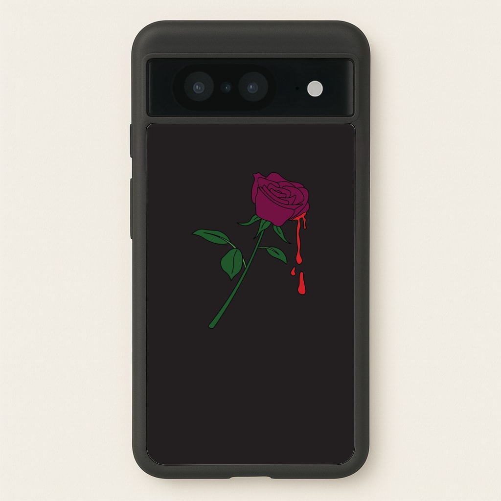 Dark Pink Rose Google Pixel 8 Case