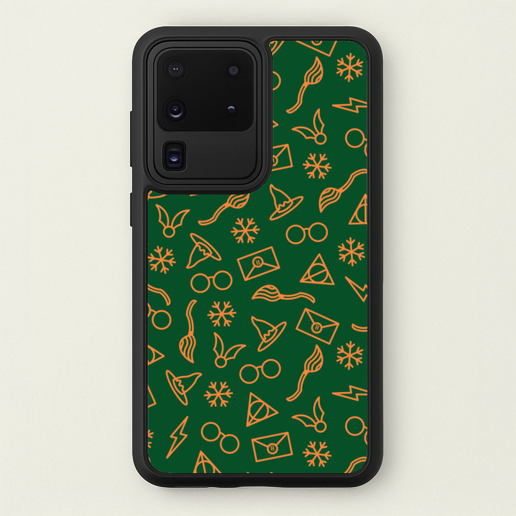 Christmas Wizard Icons Pattern Galaxy S20 Ultra Case